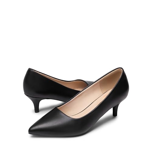 DREAM PAIRS Women's Pumps Kitten Heel Pointed Toe Shoes for Women Comfortable Office Work Dress Shoes4