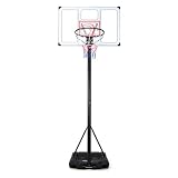FANTASK Canestro da basket regolabile in altezza, 305 cm, con ruote