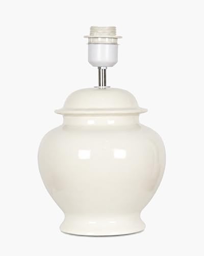 Image of Homesake White Ceramic Table Lamp for Bedroom Living Room,Incandescent,Modern Bedside Lamps Light,Nightstand for Home Office,Minimalist Nordic Style Accent Lighting Decor, (Off-White Pleated Shade)