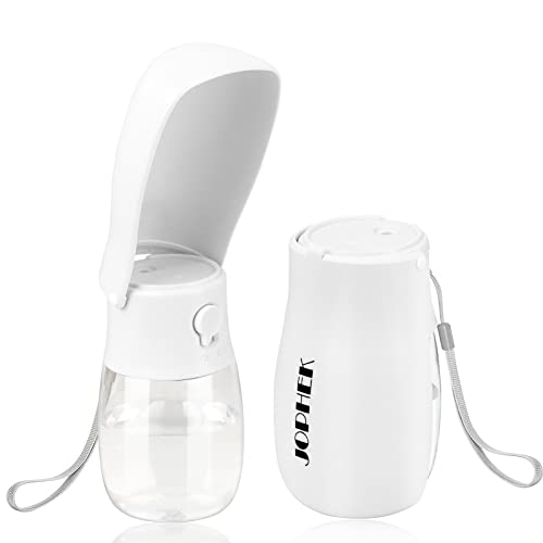 JOPHEK 300ml Tragbare Haustier Trinkflasche, 180°Faltbare Hund...