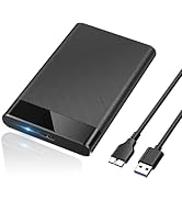 Dyazo 2.5 Inch SATA USB 3.0 HDD / SSD Portable External Hard Disk Enclosure 7 MM and 9.5 MM Tool ...