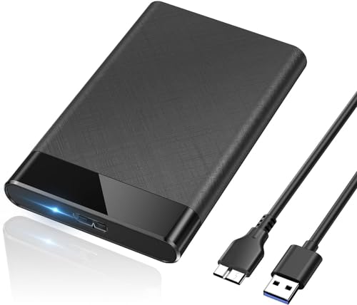 Dyazo 2.5 Inch SATA USB 3.0 HDD / SSD Portable External Hard Disk Enclosure 7 MM and 9.5 MM Tool Free , Supports UASP Max Upto 6TB (Black)