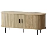 DORIS ドリス テレビ台 テレビボード 幅120cm 蛇腹扉 蛇腹 タンブールドア ローボード リビングボード 木目調 北欧 木製 収納 スライド扉 TV台 可動棚 脚付き ロータイプ ナチュラル テレビボードベローズ120cm 【18258】