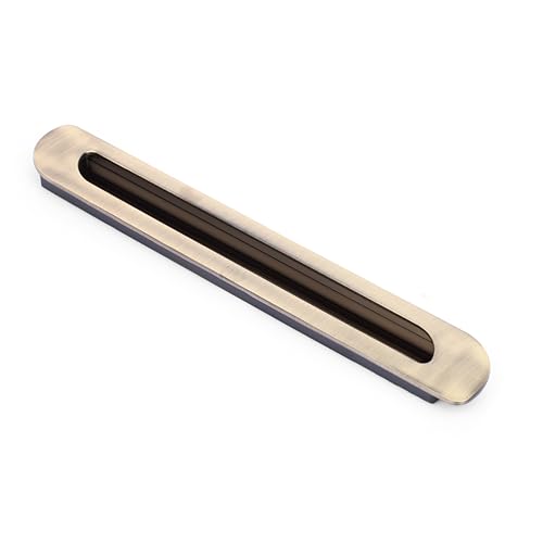 LAPO 2 Piece Heavy-Duty Sliding Concealed Door Pull Handle, 12 Inch Hidden Pull for Wardrobe, Cupboard, Shoe Rack & Dressing Units (288mm, Antique Gold Finish, 3 Years Warranty)