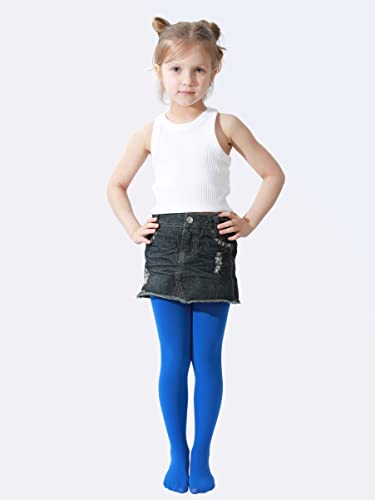 Image of EVERSWE Girls Semi Opaque Footed Tights, Microfiber Tights