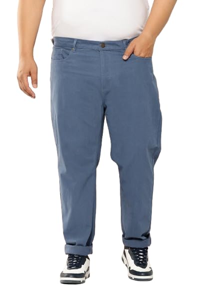 Image of Thomas Scott Men's | Smart | Plus Size | Regular Fit | 100% Cotton | Solid | 5 Pockets | Woven | Chinos | Trouser