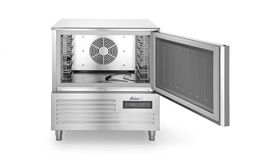 HENDI Schockfroster, Arktic, für 5x GN1/1-Behälter, Gefrieren von fertig zubereiteten Gerichten, Schockgefrieren bis -40°C, Hoher Dämmfaktor, Gefrierschrank, 230V/749W, 760x725x(H)850mm, Edelstahl