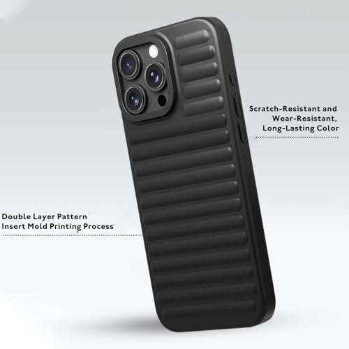 Image of KARWAN Back Case Cover for iPhone 14 Pro Max [Military Grade Protection] Hard & Soft Bumper Anti-Scratch Protective Shockproof Cover for iPhone 14 Pro Max - Black