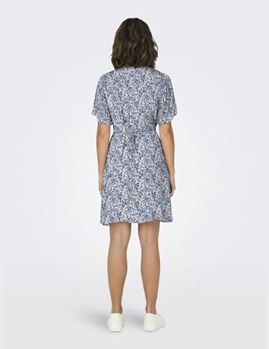 Robe courte ONLY Onlevida pour vos sorties d'été en Bleu Coronet - 4