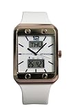 ARTSTATE AS3246 Montre à quartz radio pilotée pour homme Affichage analogique de la date avec bracelet en TPU, Blanc., Moderne
