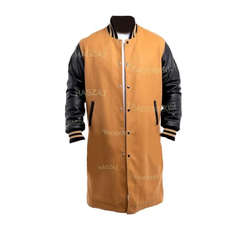 Image of New Letterman Varsity Coats, Baseball Bomber Coats, Long Letterman Coat Jackets, Warm Wool Long Coat