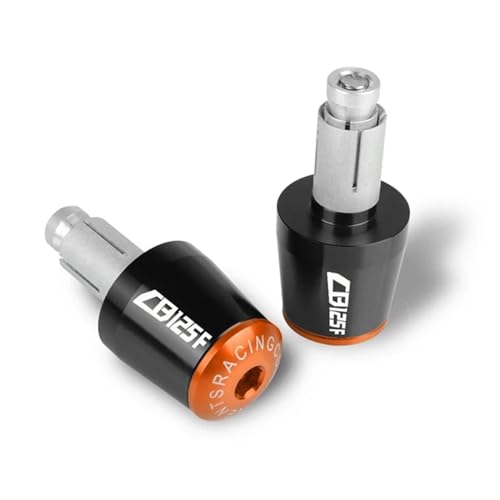 Motorrad Griff Bar Ends Hand Griffe Kappen Stecker Für Honda CB125F CB 125F 2016-2020 2021 2022 2023(Farbe:Black and Orange)