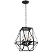 Unitary Brand Antique Black Metal Hanging Lantern Candle Chandelier with 4 E12 Bulb Sockets 160W Painted Finish