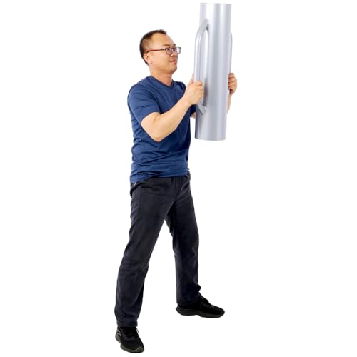 Luxebough T Post Driver with Handle, Iron Fence Post Pounder, Metal T-Post Rammer for Installing Farm Garden Fence Posts, Efficient Driver Tool for Post Driving (Grey + 37 LBS)