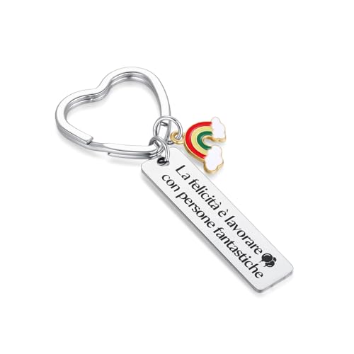 Jusgan Portachiavi Collega, Regalo Collega, Regalo Collega Donna, Regalo Natale Colleghe, Regalo Collega Uomo, Regalini Natale Colleghe, Idee Regalo Collega, Colleghe per Caso Amiche per Scelta