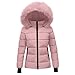 Girls Puffer Jacket with Faux Fur Hood Warm Winter Coats for Kids Boys Teen Girl Zip Up Hooded Down Jackets Fashion Big Children School Outdoor Puffy Coat Pockets Zipper Quilted Padded Outerwear