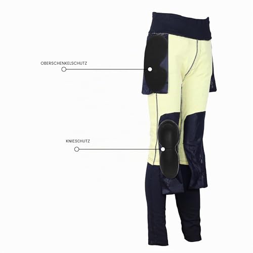 Foto von Bikers Gear Australia Damen Motorrad-Leggings mit Kevlar gefüttert, mit abnehmbarer CE-Protektoren, Schwarz, 18