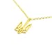 Gold Tryzub Necklace, Handmade in Ukraine, Pray for Ukraine Jewelry, Ukrainian Emblem Jewelry, Tryzub Trident Pendant, Gift from Ukraine, Ukrainian Sellers