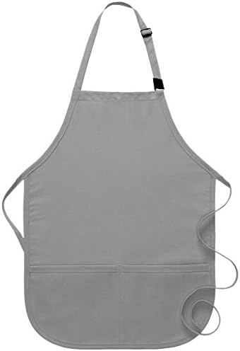 DayStar Apparel 252 Break-Away Two Pocket Child Bib Apron, Silver