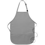 DayStar Apparel 252 Break-Away Two Pocket Child Bib Apron, Silver