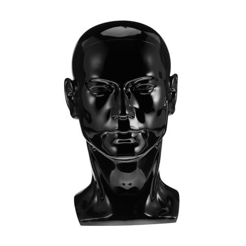 OSOLADY 1Pc Mannequin Head Display Stand for Wigs and Hairpieces Lightweight Black Styling Head for Salon and Home Use Wig Holder and Transport Circumference