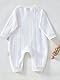 Babyfond 1 Pack Baby Bodysuit, Neugeborenes Baby warme Baumwolle Bodysuit mit Hut, 100% Baumwolle Kleinkind Homewear verdickt Frühling und Herbst Kleidung (weiß, 0-1Monate)