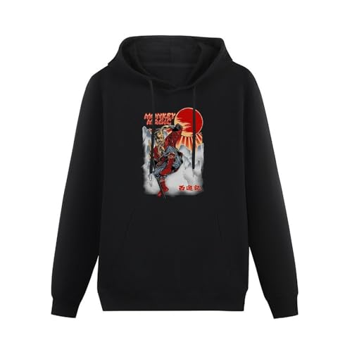 Water Kissing Sudadera con capucha para hombre, diseño retro de fantasía china, artes marciales, 70 y 80, Negro, XL