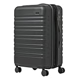 [F FANCY WONDERLAND EST.2011] キャリーケース mサイズ 軽量 拡張 機能付き 黒 スーツケース m 大容量 キャリー 中型 拡張可能 ハード TSAロック 丈夫 可愛い おしゃれ トランクケース 旅行 ビジネス (ブラック, M(24") 拡張機能付き)