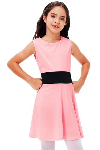Deerose Blosum Halloween Dress Girl Sleeveless Pink Dresses Lovely Captain Tank Dress 11-12 Years