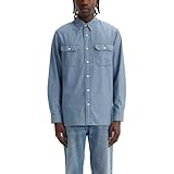 Levi's Men's Classic Worker Long Sleeve Shirt, (New) Billie Light Chambray