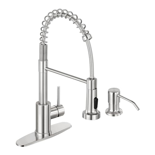 DJS Kitchen Faucets with Soap Dispenser - Dual Mode Setting