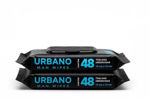 Urbano Wipes Lenço Umedecido Masculino Resistente, Hipoalergênico, 48 Unid.