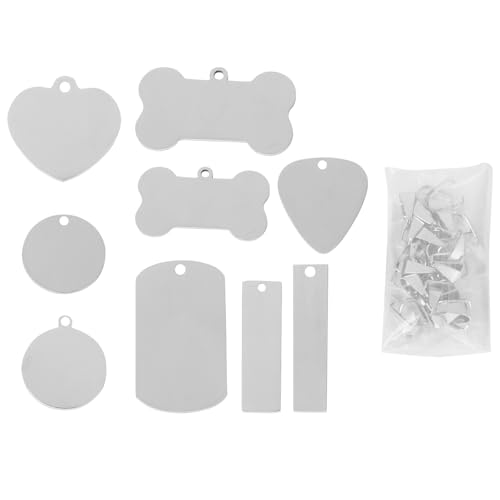 Breloques en acier inoxydable argenté pour la création de bijoux DIY - Lot de 24