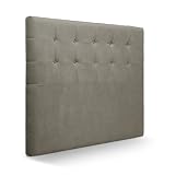 SUENOSZZZ-ESPECIALISTAS DEL DESCANSO Cabeceros de Cama 135 cm. Cabezales de Cama Acolchado Zurich. Cabezal tapizado ACUALINE limpiafacil. Cabeceros de Cama Matrimonio. Color Gris
