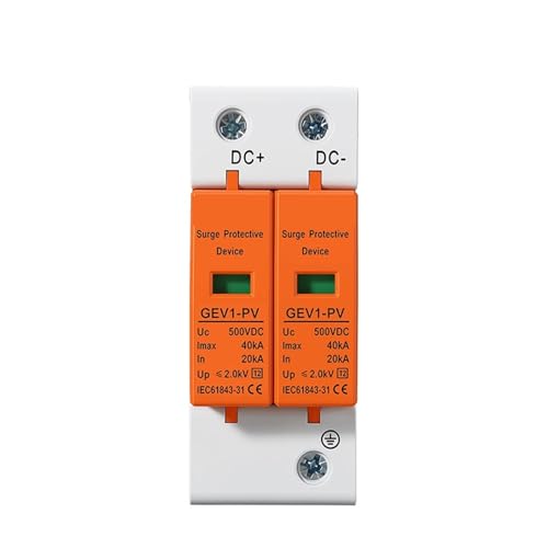 Parafoudre 2P DC 500V évite les pannes électriques dues aux surtensions de la foudre