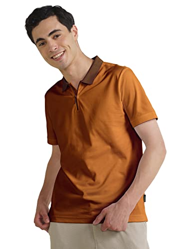 Image of DAMENSCH Constant Men's All-Degree Thermoregulating Pique Contrast Neck Polo T-Shirt