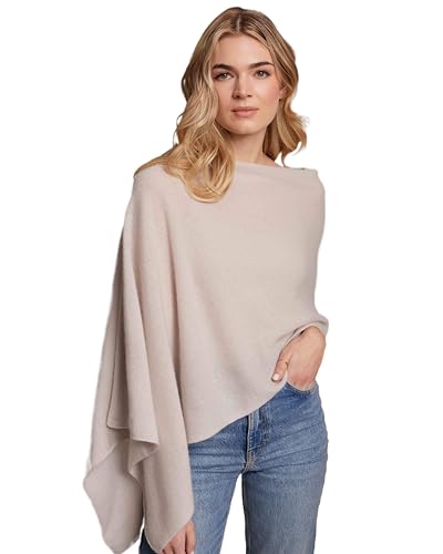 Image of CLAUDIA NICHOLE Womens 100% Cashmere Dress Topper - Cashmere Poncho Wrap