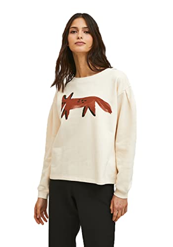 COMPANIA FANTASTICA Sudadera para mujer Beige FA21SEV07, beige, L