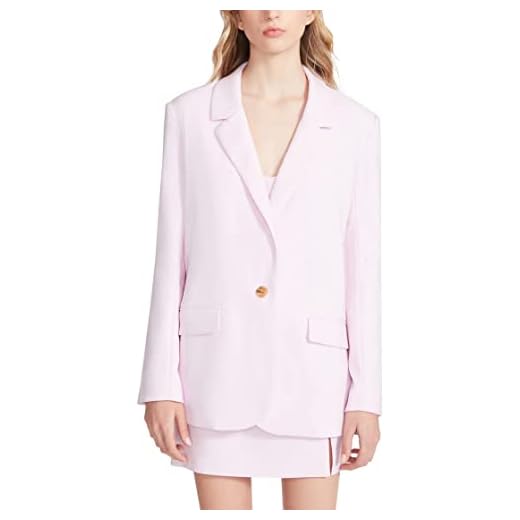 Steve Madden Apparel Women's Kaira Blazer, Pink Tulle, Small
