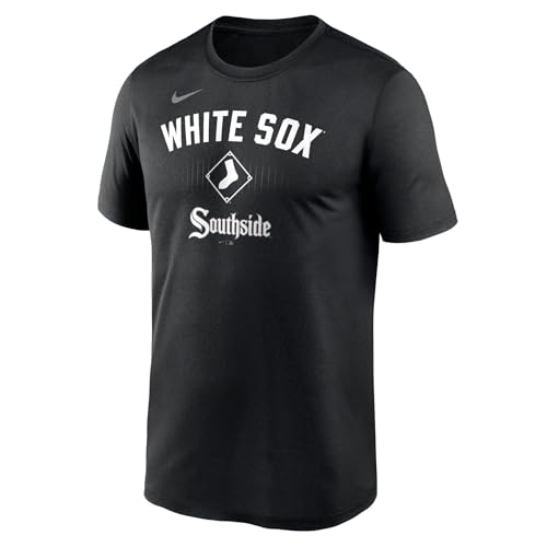 Nike Men's MLB City Connect Legend Performance T-Shirt (US, Alpha, Medium, Regular, Regular, Black, Chicago White Sox)