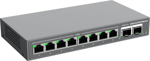 Image of Grandstream GWN7721 | 10-Port Gigabit Ethernet Layer 2 Lite Managed Network Switch | Desktop /Wall-Mount | Metal Design