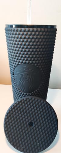 Starbucks Plastic 2021 Black Matte Studded Venti Tumbler, 24 oz