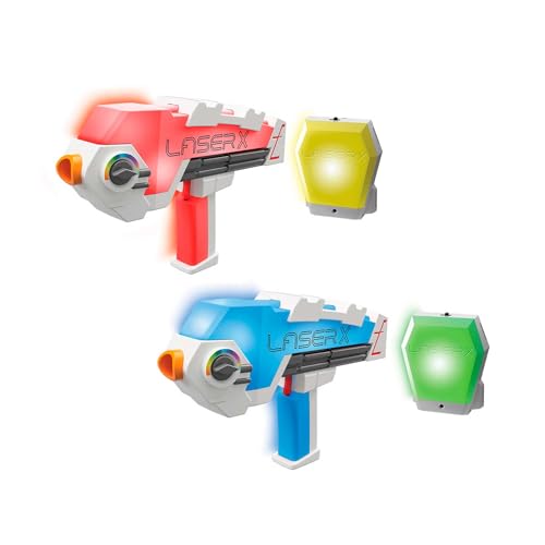 Bizak Laser X Revolution Double Blaster – pistola laser largo alcance, con recarga rápida y chalecos, regalo para niños y niñas a partir de 6 años (62948046)