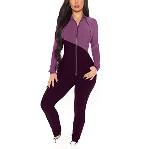 Foruu Jogging Suits For Women 2021 Spring Summer Fashion Patchwork Sets Wear Lounge Wear Pocket Home Sleep Set Plus Size Two Piece Outfits Cute Sweat Suits #TOP6