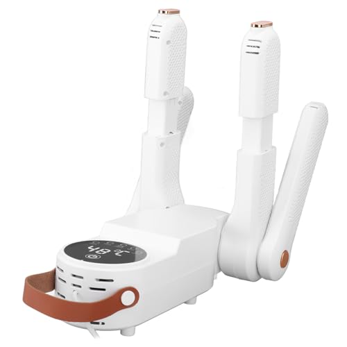 Gugxiom Secador de zapatos, secador de botas portátil, secador de zapatos, extensible, temperatura constante, 2 pares de zapatos de secado simultáneo, enchufe de la UE 220 V