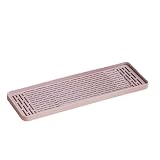 LIKANGLONGJU Vassoio Raccogli-Gocce, Vassoio Plastica Rettangolare con Filtro, Adatta per Casa, Cucina, Bagno, Tavolino e Semplici Articoli(Pink,10x30cm/4x12in)