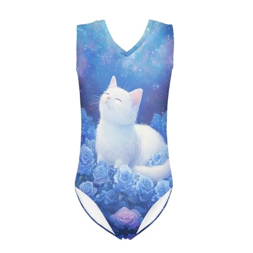 Image of Girls Bathing Suit Size 3-14 Swimsuits for Girls One-Piece Swimwear Summer V-Neck Sleeveless