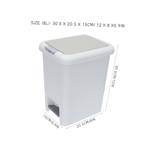 Caneca de basura rectangular con pedal Happyyami 1.43 lb miniatura 5