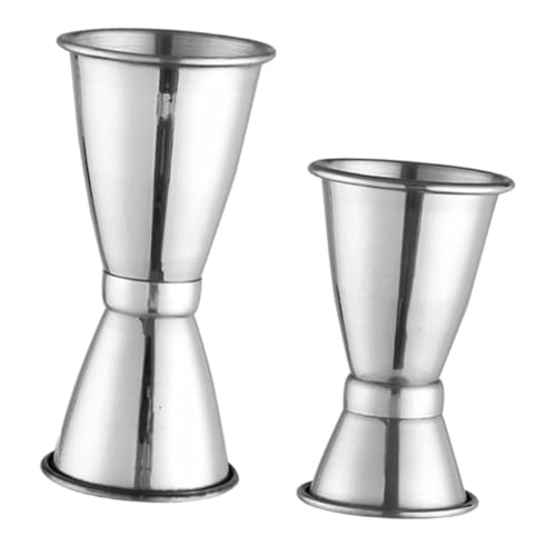 Cabilock Multi-purpose Ounce Jigger Cups Double Jigger Cocktail Steel Measuring Cups Wine Measuring Device Bar Tools Set