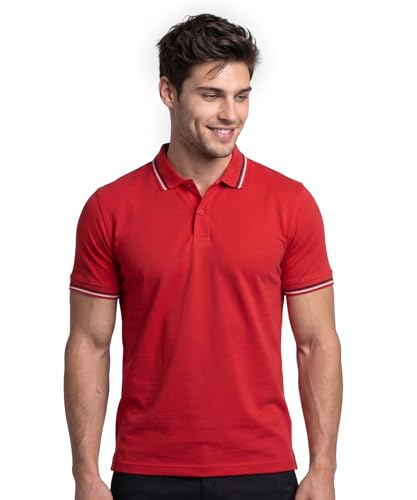 Image of AWG ALL WEATHER GEAR Cotton Polo T-Shirt | Half Sleeve Plain-Regular Fit | Soft Breathable Solid Tee | Collar Tshirts | Casual & Office Wear | Comfortable Everyday Cotton Polo | Mens Tshirts